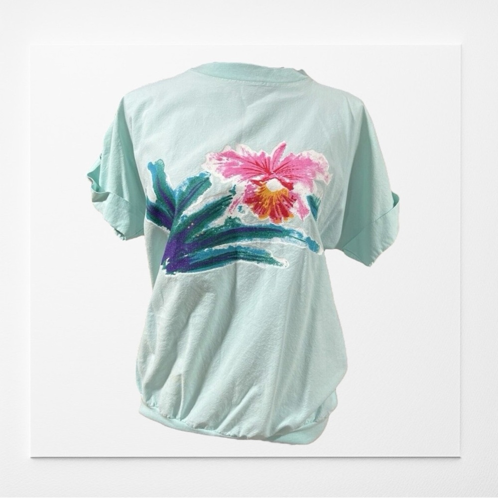 Vintage SK SPORT Floral Top, Size Medium